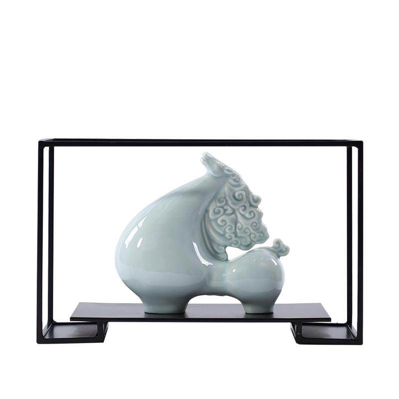 新中式陶瓷马展厅博古架样板间书房书柜客厅柜软装饰品套装摆件,电子/电工,接线端子,淘宝优惠券,粉丝福利购,淘宝优惠卷