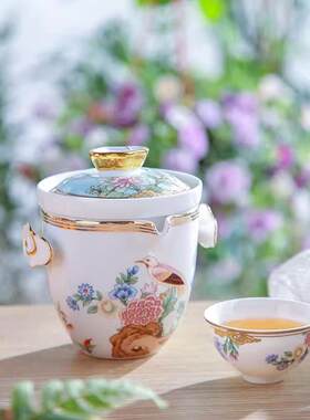 便携式茶具露营车载户外潮汕功夫茶骨瓷快客杯旅行过滤茶杯收纳包