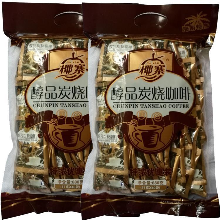 新货醇品炭烧咖啡680克X2袋[共80杯]浓厚回味悠长海南特产伴手礼