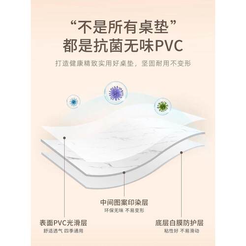 椭圆形餐桌垫子免洗防水防油防烫软玻璃PVC桌布折叠圆弧形桌风源