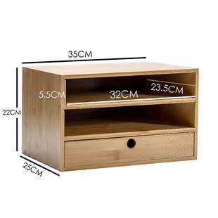 s588桌面文件柜办公室楠竹a4纸多层组合柜子资料柜架物抽屉式收纳