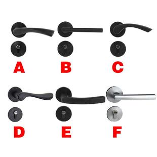 黑色静音室内门把手卧室门锁内门锁静音执手锁分体磁吸木门锁