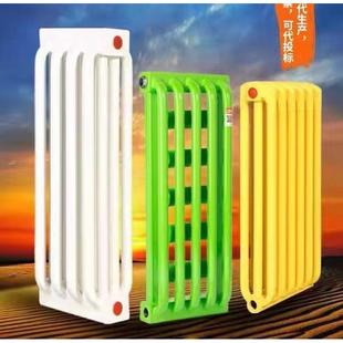 钢制三四五六柱弧管暖气片散热器家用集体供暖工程定制