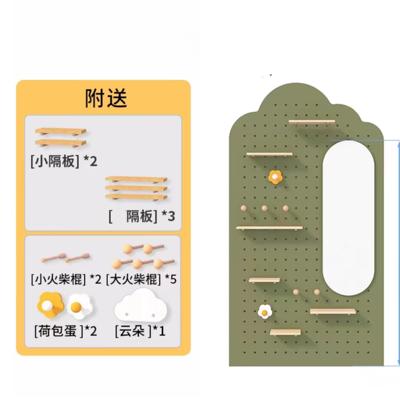 实木洞洞板穿衣镜一体定制电表箱入户玄关带推拉镜收纳壁挂置新款