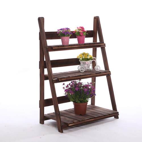 新款实木落地式折叠防腐阳台多层阶梯绿萝多肉植物花架花架