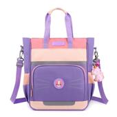 小学生补习袋帆布书袋男女可单肩文件袋儿童补课包双肩卡通斜 包邮