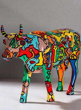 潮流摩登艺术服装店牛马珠宝水果篮橱窗家居收藏装饰摆件送礼