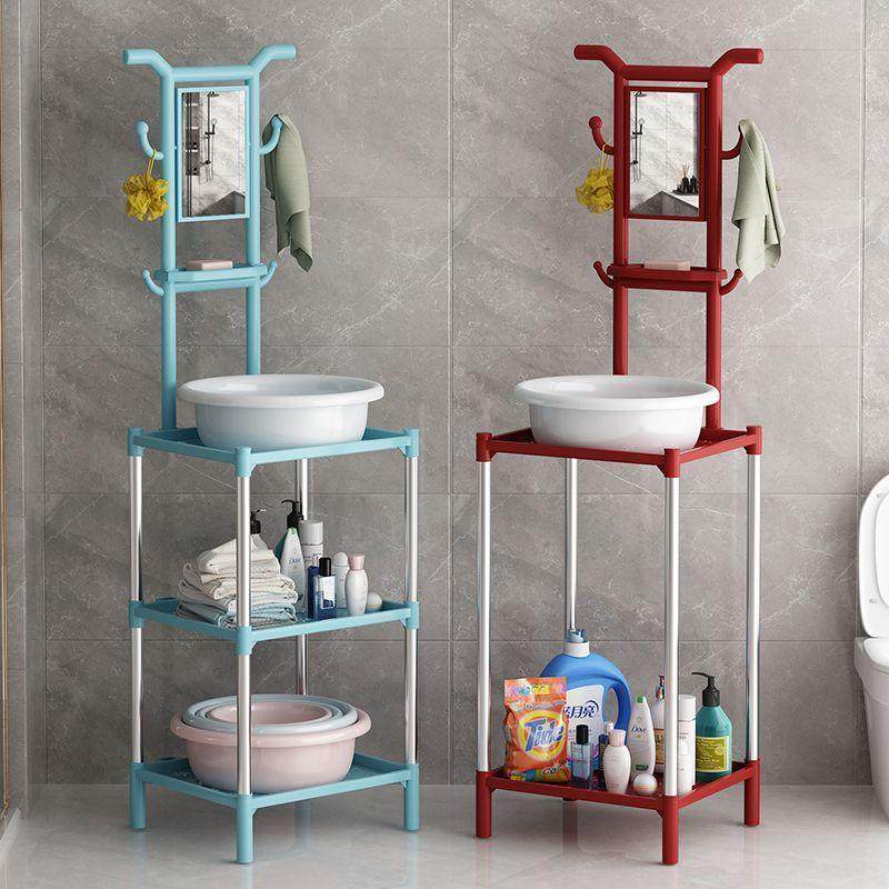 脸盆架家用卫生间落地式洗脸盆收纳架子多功能老式浴室盆子置物架,居家日用,除螨贴,淘宝优惠券,粉丝福利购,淘宝优惠卷