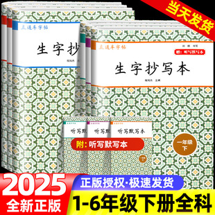 直通车字帖生字抄写本一年级二三四五六年级下册小学语文看拼音写汉字学习无忧课文识字每日一练教材同步专项训练开源图书