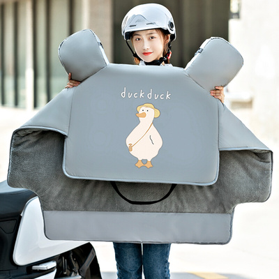 电动挡风被冬季加绒加厚电瓶电车双面防水防寒秋冬季挡风罩