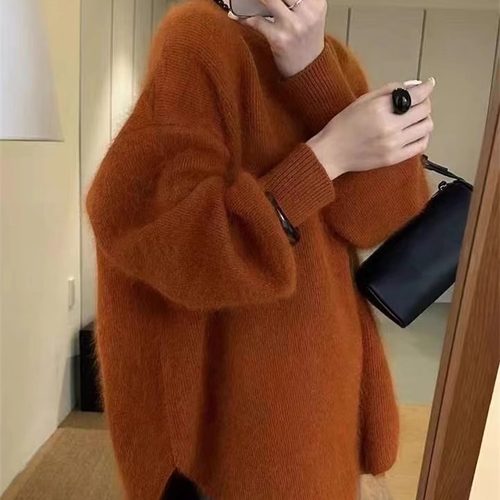 高级感浣熊绒针织衫时尚洋气