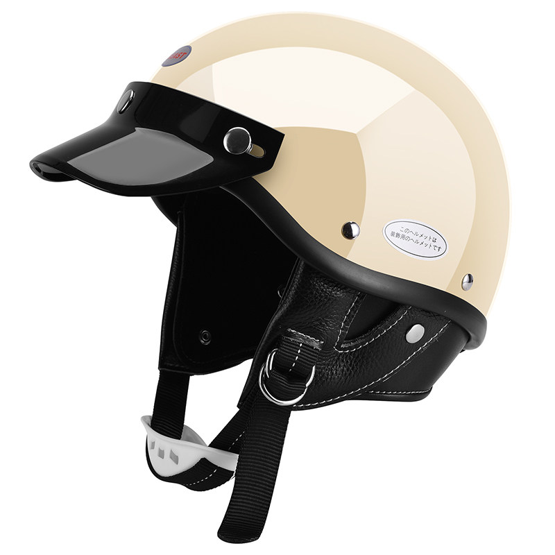 BEAST库存清仓日式复古小盔体男女AMZ头盔哈雷机车巡航复古半盔