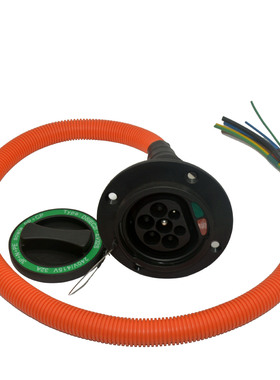 新能源Type2欧标枪座交流车端插座IEC62196相三相16A32A63A公座