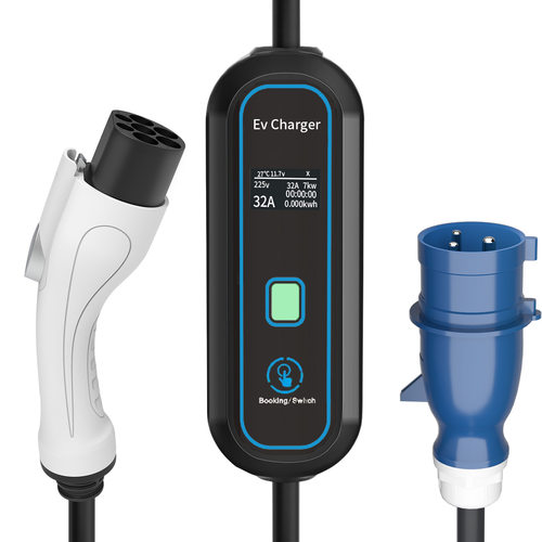 新能源国标欧标可调节电流充电枪欧标/英规模式二便携式充电器