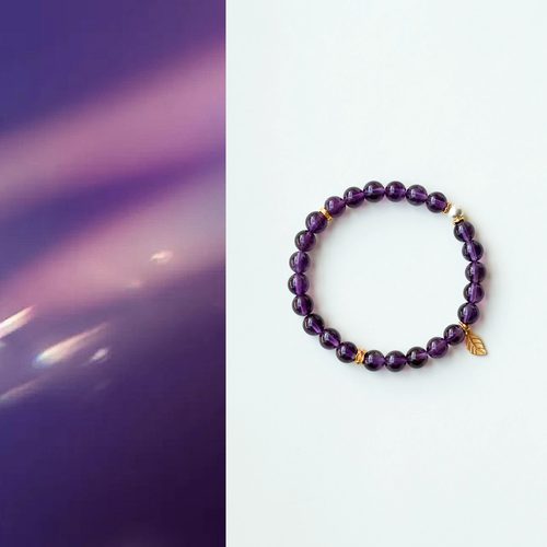 QIANTAO「金枝」原创新中式天然紫水晶手串百搭好运水晶手链礼物