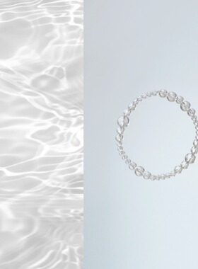 QIANTAO「照影」原创稳定情绪天然高净体白水晶好运手串女生礼物