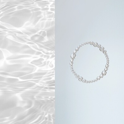 QIANTAO「照影」原创稳定情绪天然高净体白水晶好运手串女生礼物