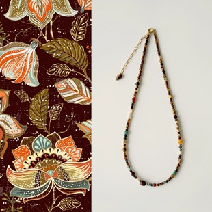 QIANTAO「若木流风」原创复古天然石项链虎眼石高级感锁骨链女生