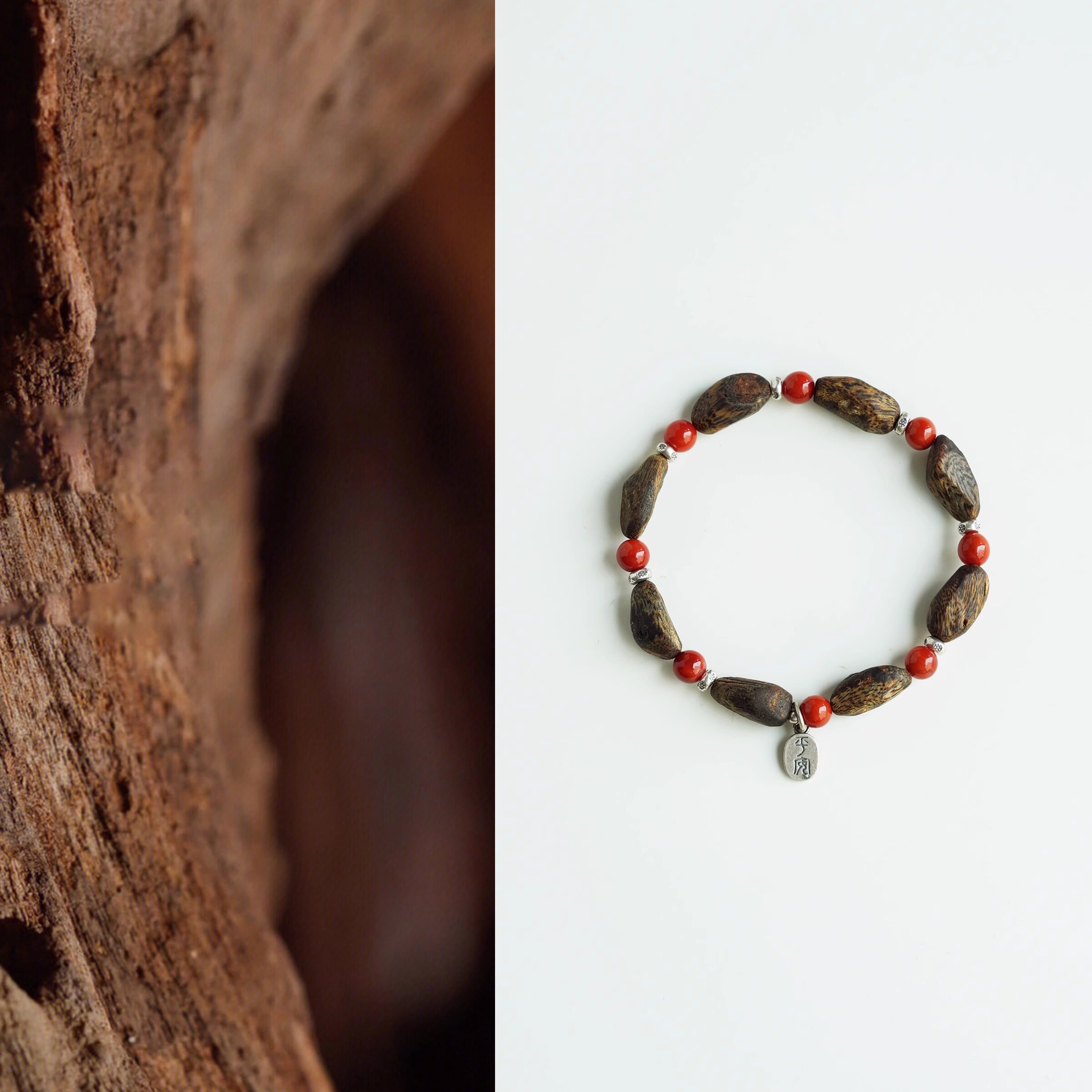 QIANTAO「潇湘」天然芽庄奇楠沉水沉香南红手串助眠静心情侣礼物,饰品/流行首饰/时尚饰品新,手链,淘宝优惠券,粉丝福利购,淘宝优惠卷