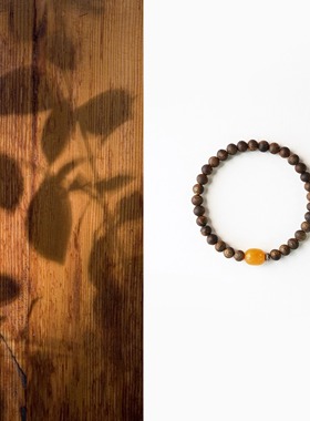 QIANTAO「芦苇间」天然芽庄奇楠沉香多宝手串助眠水晶静心礼物