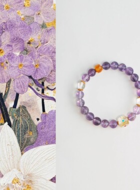 QIANTAO「摇光」原创新中式天然紫水晶手串百搭好运水晶手链礼物