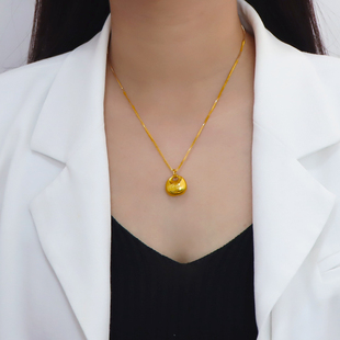 掛繩實心錢袋小胖福吊墜金店同款 越南沙金古法福袋項鏈女款 金坨坨