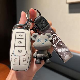 适用福特野马钥匙套mustang金牛座电马谢尔比眼镜蛇车壳扣包高档