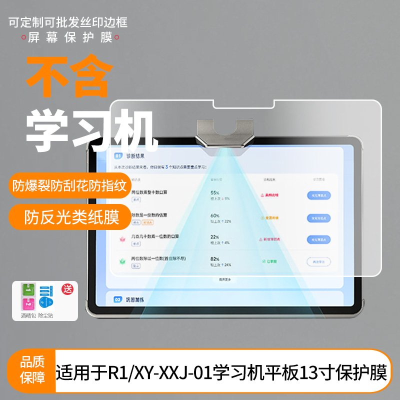 适用小猿R1/XY-XXJ-01学习机平板13寸屏幕贴膜高清防刮膜防摔纤维膜保护膜防反光膜保护膜软性膜