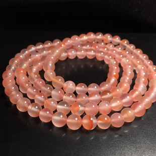 天然冰飘南红手串小颗粒南红玛瑙手链6mm多圈项链女款 碎花小清新