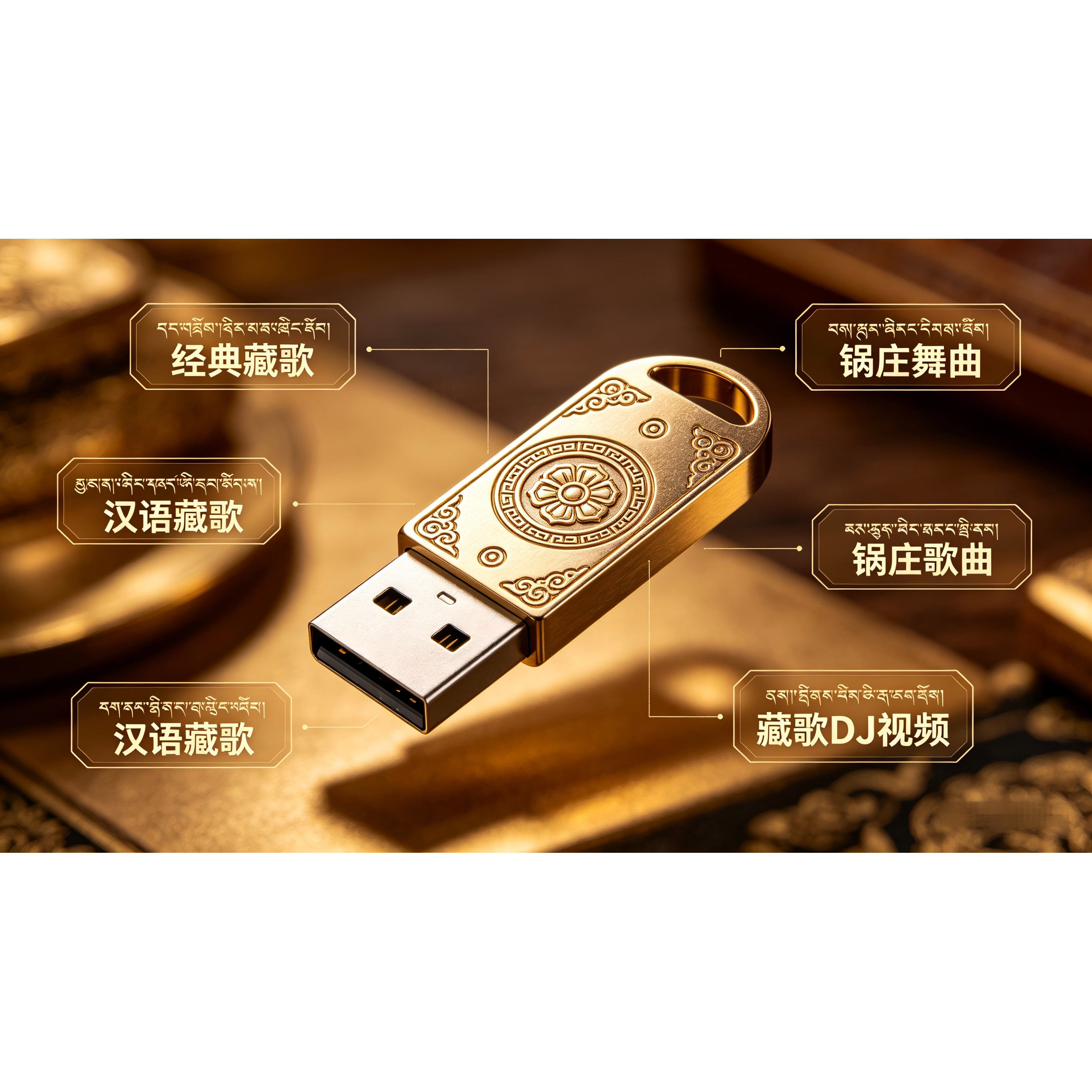 车用小U盘 经典藏歌 锅庄舞曲   藏语歌曲  锅庄视频  藏歌DJ视频
