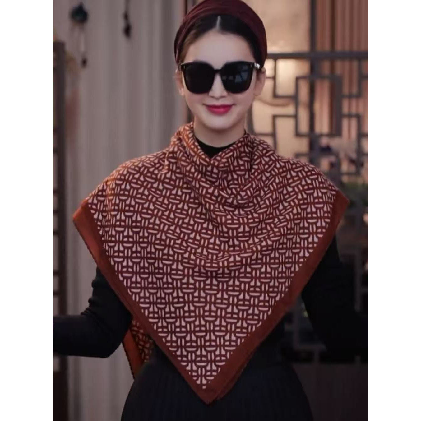 1米羊绒蕾丝边方巾-暗扣红鞍 95cm丝巾,服饰配件/皮带/帽子/围巾,围巾/丝巾/披肩,淘宝优惠券,粉丝福利购,淘宝优惠卷