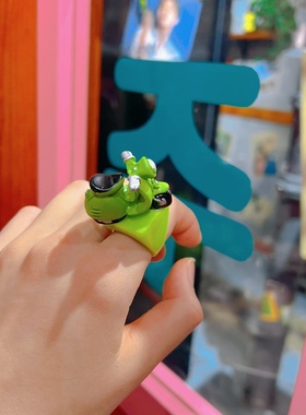 夏天树脂可爱机车小摩托戒指