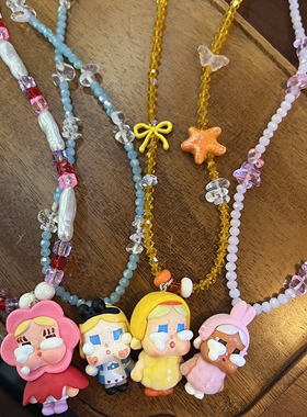 泡泡玛特爱丽丝哭娃短款项链