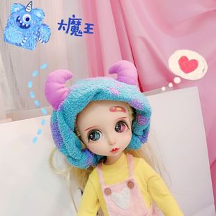 日系立体毛怪苏利文怪兽大学洗脸面膜毛绒卡通束发带萌洗脸发带