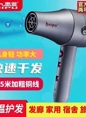 惠普1900新款电吹风机家用宿舍恒温护发冷热风速干网红锤子风筒