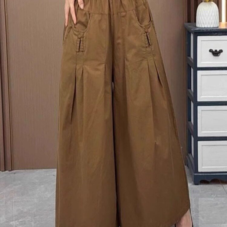 中老年复古洋气女裤大码休闲裤子