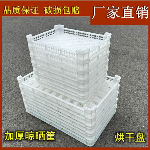 加厚塑料托盘单冻器冷冻盘长方形塑料筐海鲜食品级晾晒架子烘干盘