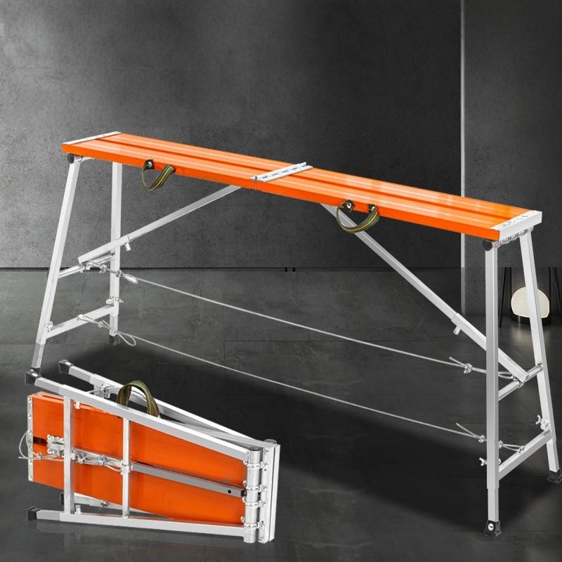 脚手架加厚加固马凳折叠装修伸缩梯施工刮腻子特厚铝合金室内架子