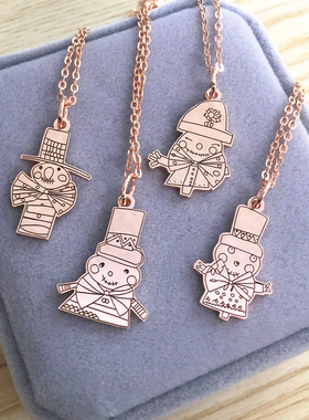 DIY纯银宝宝涂鸦手绘女刻字项链