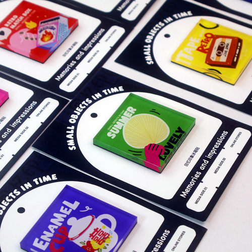 亚克力冰箱贴定制批发个性源头厂家加厚滴胶可爱创意卡通磁吸贴