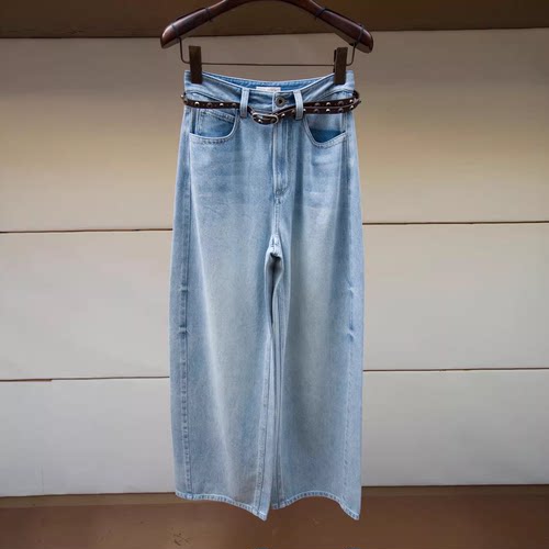 JR 专柜正品 2026春季新款 超柔舒爽宽松阔腿牛仔长裤女XSJ1K06C