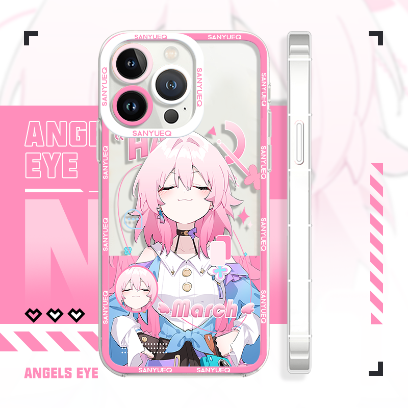 可爱傲娇三月七iPhone17/14手机壳红米k90苹果16pro天使眼13二次元iqooz10适配12荣耀50vivos20小米15华为p70