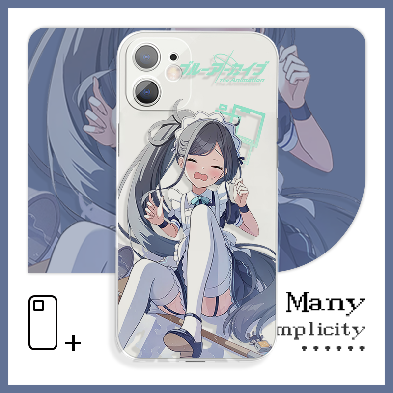 碧蓝档案女仆爱丽丝受惊吓少女心苹果15手机壳适用于苹果15Pro小米9vivox9荣耀80红米k60iQOO15华为mate60pro