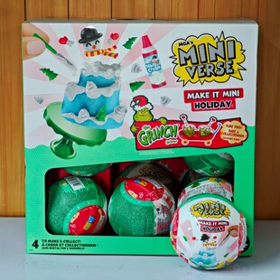 新版miniverse圣诞节三代手作食玩DIY微缩迷你玩具球