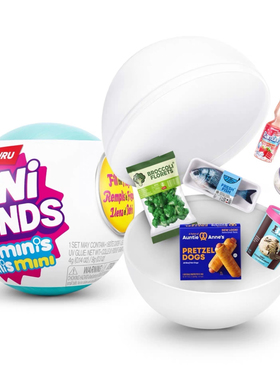 现货ZURU正品迷你冰箱mini玩具盲盒套装过家家微缩食玩娃屋道具