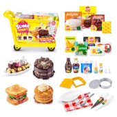 正版 现货ZURU泥泥手作购物篮捏捏微缩食玩DIY黏土玩具套装