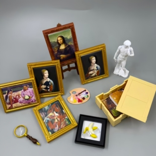 ZURU大师画作球油画相框微缩迷你娃屋配件艺术收藏确认款