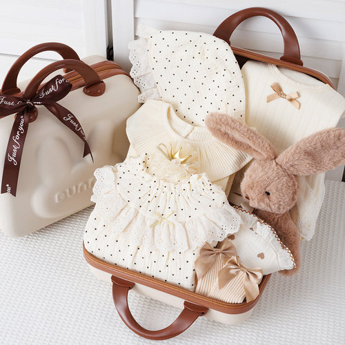 纯棉女宝宝婴儿礼盒见面礼满月礼