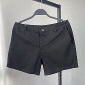 男士 拉链系扣三分裤 纯色百搭西裤 100%梭织纯棉休闲短裤 3分裤 青年