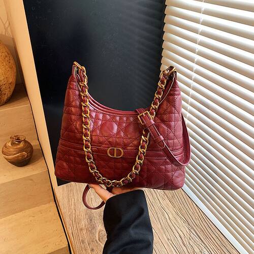 时尚腋下包包新款高颜值菱格链条百搭潮流单肩斜挎包精致高级女包